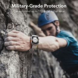 ESR Armorite 2 grūdinto stiklo pakuotė, skirta Apple Watch Ultra 49mm (titano spalvos)