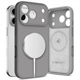 „Tech-Protect“ silikoninis „MagSafe“ dėklas, skirtas „iPhone 17 Pro Max“ – pilkas