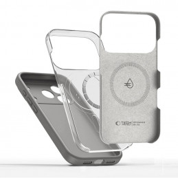 „Tech-Protect“ silikoninis „MagSafe“ dėklas, skirtas „iPhone 17 Pro Max“ – pilkas