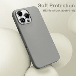„Tech-Protect“ silikoninis „MagSafe“ dėklas, skirtas „iPhone 17 Pro Max“ – pilkas