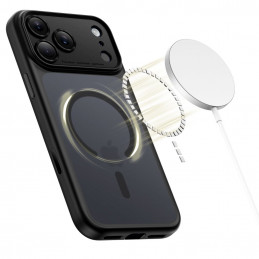 „Tech-Protect Magpeak Magsafe CC“ dėklas, skirtas „iPhone 17 Pro“ – matinės juodos spalvos
