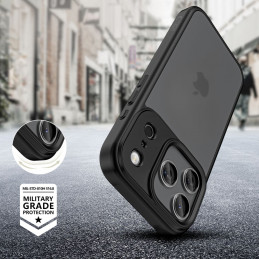 „Tech-Protect MagMat“ dėklas, skirtas „iPhone 17 Pro Max“ – matinės juodos spalvos