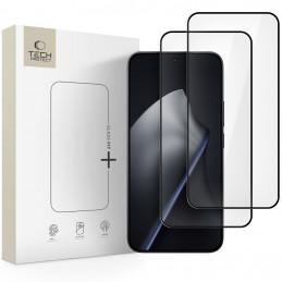 „Tech-Protect Glass Fit+“ 2 grūdinto stiklo pakuotė, skirta „Xiaomi 15T“ / „15T Pro“ - juoda