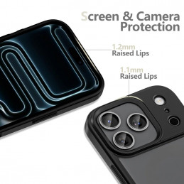 „Tech-Protect MagMat“ dėklas, skirtas „iPhone 17 Pro“ – matinės juodos spalvos