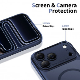 „Tech-Protect Magpeak Magsafe CC“ dėklas, skirtas „iPhone 17 Pro“ – matinės tamsiai mėlynos spalvos