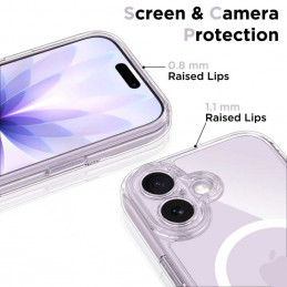 „Tech-Protect Magpeak Magsafe CC“ dėklas, skirtas „iPhone 17“ – skaidrus