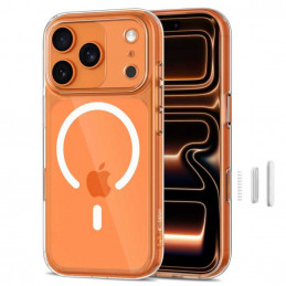 „Tech-Protect Magpeak Magsafe CC“ dėklas, skirtas „iPhone 17 Pro“ – skaidrus