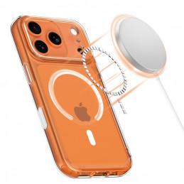 „Tech-Protect Magpeak Magsafe CC“ dėklas, skirtas „iPhone 17 Pro“ – skaidrus