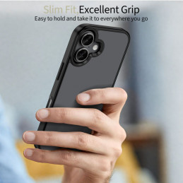 „Tech-Protect MagMat iPhone 17“ dėklas – matinės juodos spalvos