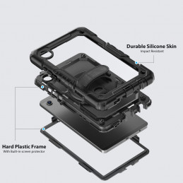 „Tech-Protect“ tvirtas dėklas, skirtas „Samsung Galaxy Tab A9 / A11 8.7 X110 / X115 / X133 / X135“ – juodas