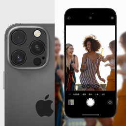 „Tech-Protect Camalloy Fit+“ kameros dėklas, skirtas „iPhone 17 Pro“ – oranžinis