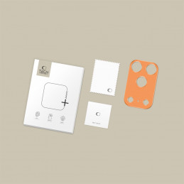 „Tech-Protect Camalloy Fit+“ kameros dėklas, skirtas „iPhone 17 Pro“ – oranžinis