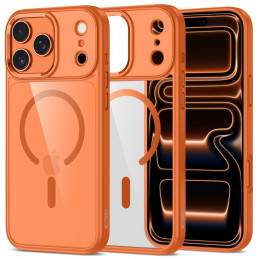 „Tech-Protect MagMat MagSafe“ dėklas, skirtas „iPhone 17 Pro Max“ – permatomas oranžinis