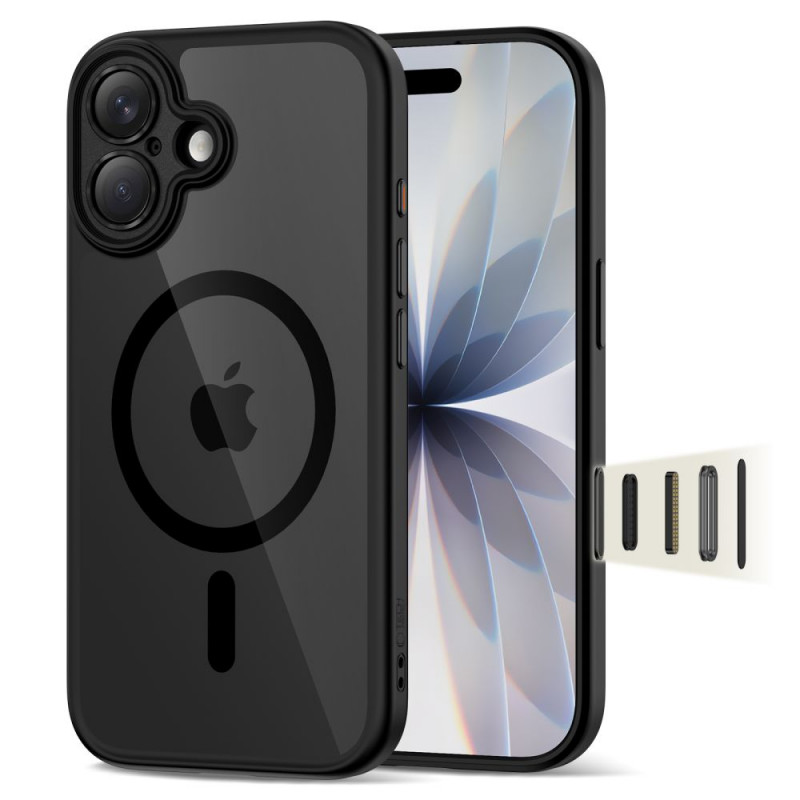 „Tech-Protect Magpeak Magsafe CC“ dėklas, skirtas „iPhone 17“ – skaidriai juodas