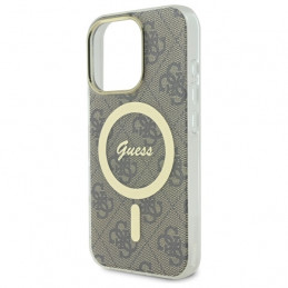 „Guess IML 4G MagSafe“ dėklas, skirtas „iPhone 16 Pro“ – rudas