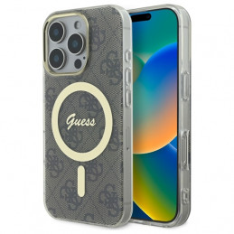 „Guess IML 4G MagSafe“ dėklas, skirtas „iPhone 16 Pro Max“ – rudas