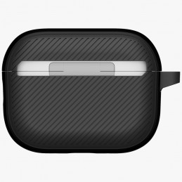 UNIQ Clyde dėklas, skirtas „AirPods Pro 3“ – juodas ir pilkas