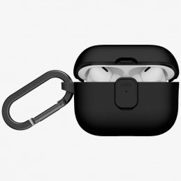 UNIQ Clyde dėklas, skirtas „AirPods Pro 3“ – juodas ir pilkas