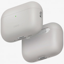 UNIQ Lino silikoninis dėklas, skirtas „AirPods Pro“ ausinėms – smėlio spalvos