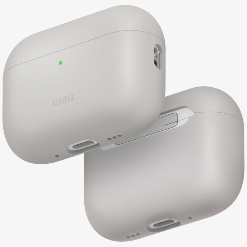 UNIQ Lino silikoninis dėklas, skirtas „AirPods Pro“ ausinėms – smėlio spalvos