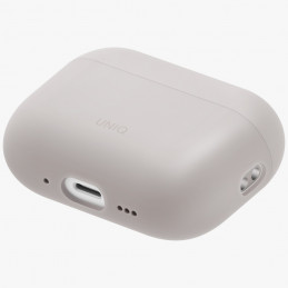 UNIQ Lino silikoninis dėklas, skirtas „AirPods Pro“ ausinėms – smėlio spalvos