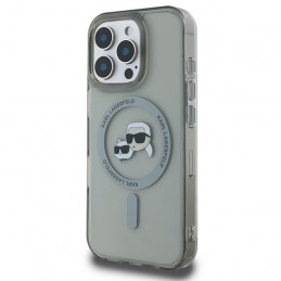 „Karl Lagerfeld IML Metal Karl&Choupette Head MagSafe“ dėklas, skirtas „iPhone 16 Pro Max“ – juodas