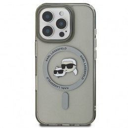 „Karl Lagerfeld IML Metal Karl&Choupette Head MagSafe“ dėklas, skirtas „iPhone 16 Pro Max“ – juodas