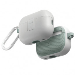 UNIQ Clyde Lock dėklas AirPods Pro 2 ausinėms – baltas ir žalias