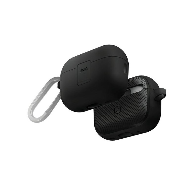 UNIQ Clyde Lock dėklas AirPods Pro 2 ausinėms – juodas