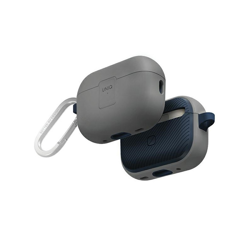 UNIQ Clyde Lock dėklas AirPods Pro 2 ausinėms – pilkai mėlynas