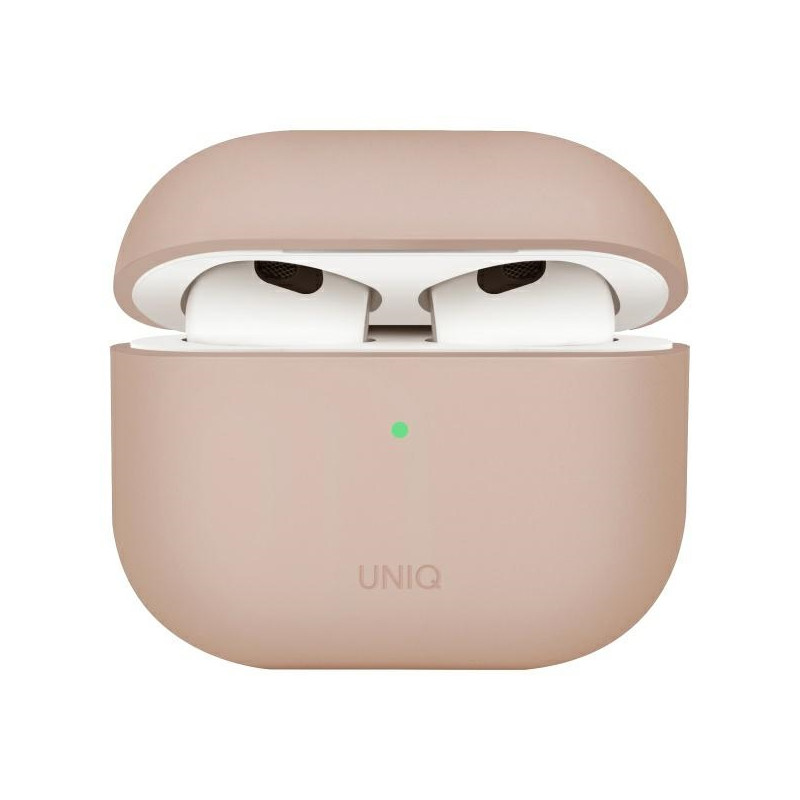 UNIQ Lino silikoninis AirPods 4 dėklas – rožinis
