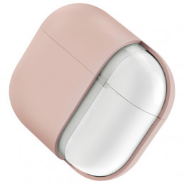 UNIQ Lino silikoninis AirPods 4 dėklas – rožinis