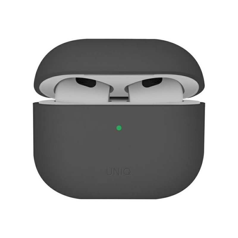 UNIQ Lino silikoninis AirPods 4 dėklas – pilkas
