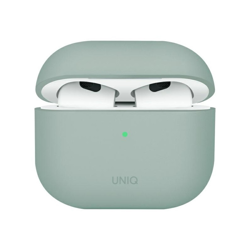 UNIQ Lino silikoninis AirPods 4 dėklas – žalias