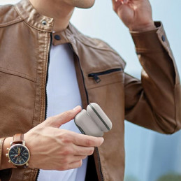 UNIQ Lyden DS AirPods Pro 2 dėklas – smėlio-žalios spalvos