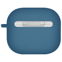 UNIQ Nexo AirPods 4 + ausų kabliukų silikoninis dėklas – mėlynas