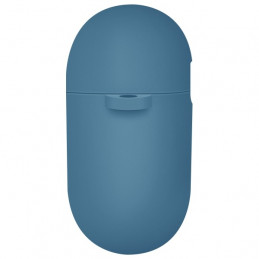 UNIQ Nexo AirPods 4 + ausų kabliukų silikoninis dėklas – mėlynas