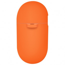 UNIQ Nexo AirPods 4 + ausų kabliukų silikoninis dėklas – oranžinis