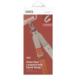 UNIQ Vista 2 viename telefono virvelė – oranžinė ir smėlio spalvos