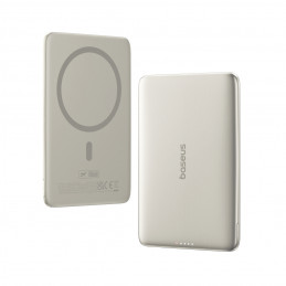 Powerbank Baseus PicoGo AM41 Ultra-Slim 5000mAh 20W kompatybilny z MagSafe z kablem Bases Simple USB-C 60W 30cm - tytano...