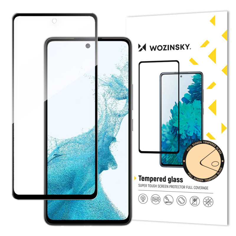 Wozinsky Super patvarus, pilnai klijuojamas grūdintas stiklas viso ekrano dangtelis su rėmeliu, draugiškas dėklu Samsung...
