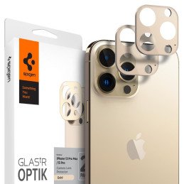 Spigen Optik.tR kameros apsauga iPhone 13 Pro / 13 Pro Max - auksinė 2 vnt.