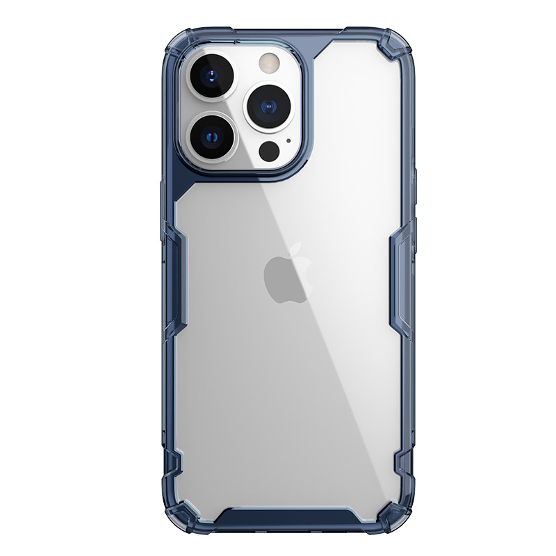Nillkin Nature Pro dėklas iPhone 13 Pro Max šarvuotas dangtelis mėlynas