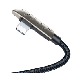 „Joyroom“ žaidimų duomenų kabelis K3 USB-A / Lightning 2,4A 1,2 m – sidabrinis
