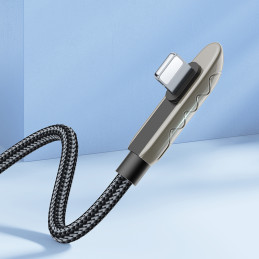 „Joyroom“ žaidimų duomenų kabelis K3 USB-A / Lightning 2,4A 1,2 m – sidabrinis