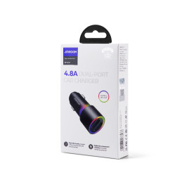 Joyroom automobilinis įkroviklis 2 x USB su apšvietimu 24W juodas (JR-CL10)