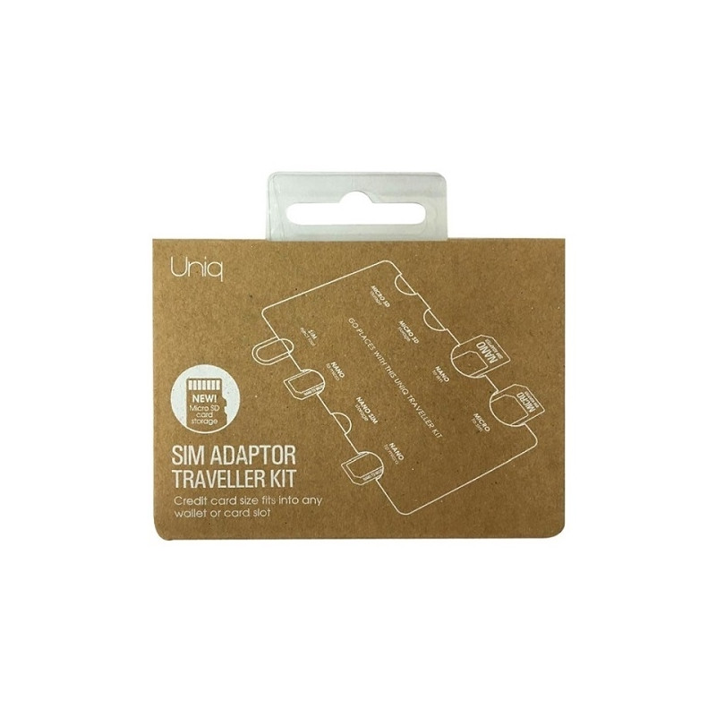 UNIQ Sim Adapter Traveler Kit 7in1 SIM kortelių laikiklis