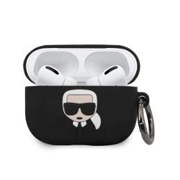 Karl Lagerfeld Silicone Ikonik dėklas, skirtas AirPods Pro - juodas