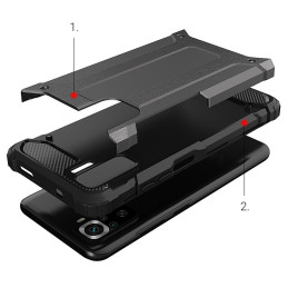 „Hybrid Armor“ šarvuoto hibridinio korpuso dangtelis Xiaomi Redmi Note 11 Pro+ 5G (Kinija) / 11 Pro 5G (Kinija) / Mi11i ...