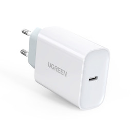 Ugreen greitas USB Type C maitinimo tiekimas 30 W Quick Charge 4.0 įkroviklis baltas (70161)